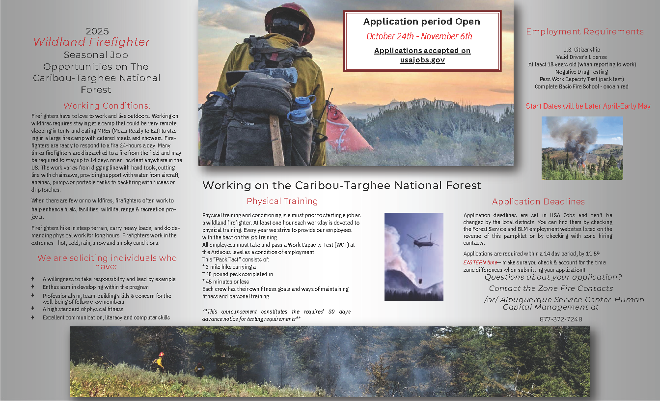 2025 USFS Fire Hire Poster